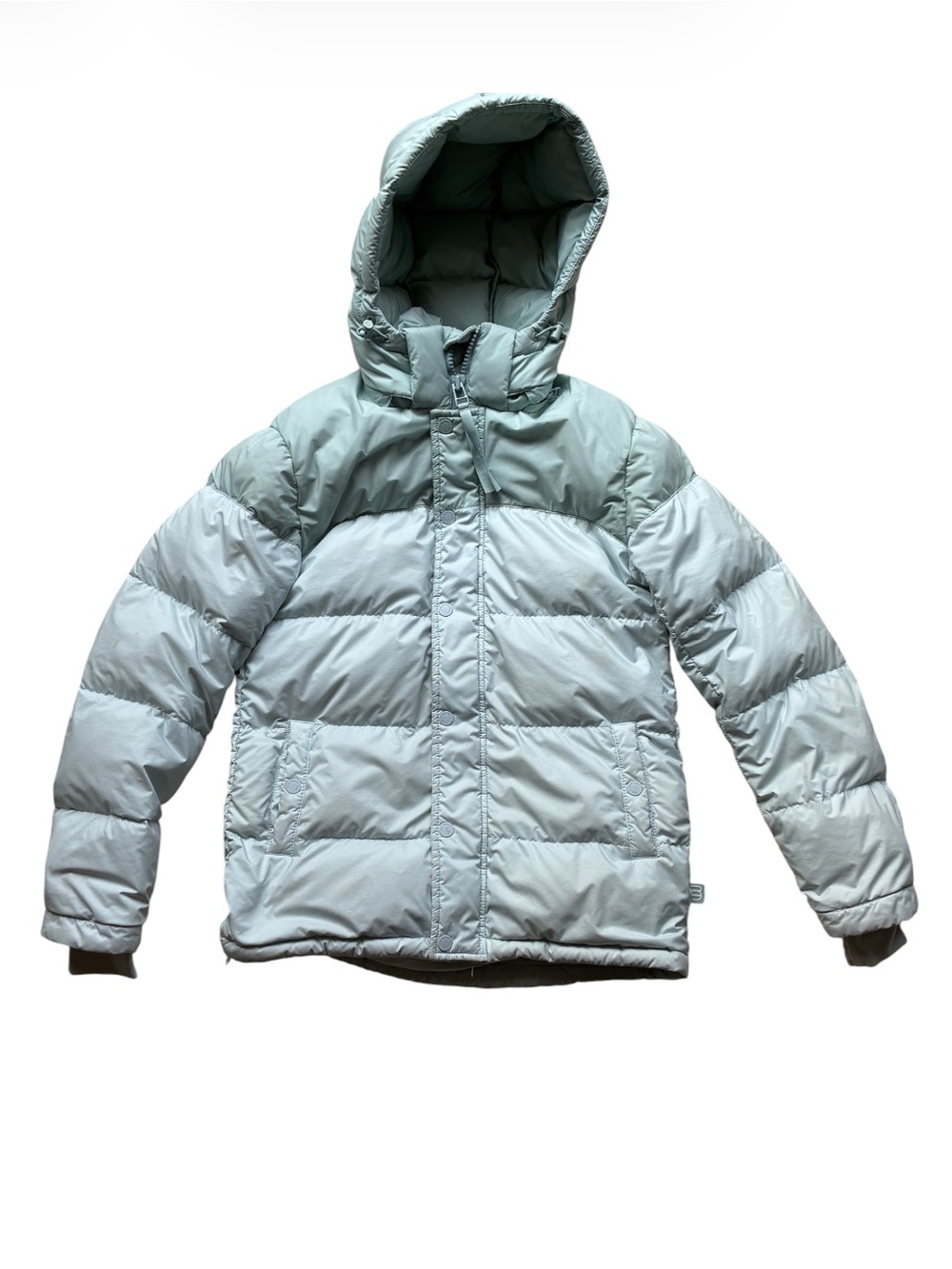 Aritzia Super Puff Women's Aqua Down Puffer Jacket Size 3XS Fits Like XS